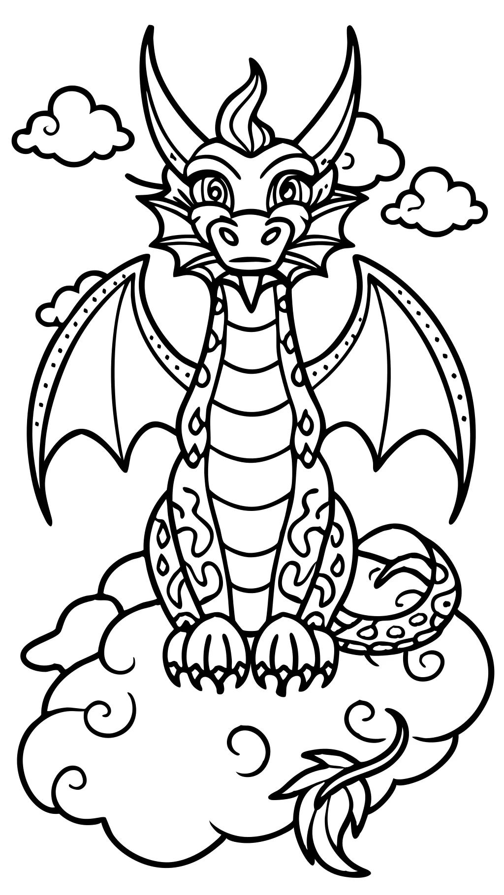 coloriage adulte dragon